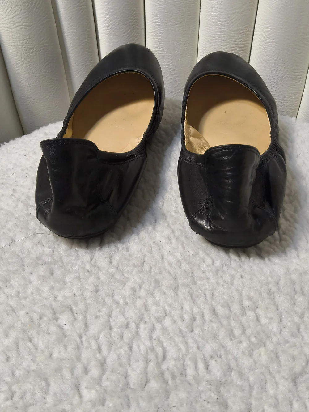 Cole Haan Black Leather Round-Toe Ballet Flats Size 8B